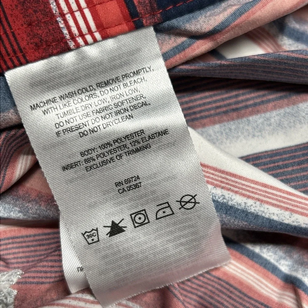 Columbia mens PFG Boarding Shorts 40 Beach Swimming Surfing Red Striped